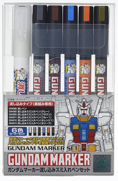 AMS-122 Gundam Marker Gundam Pouring Inking Set